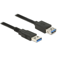 USB-Kabel 3.2 Gen 1x1, 5Gbps, A/A, M/W, Delock, 1m schwarz
